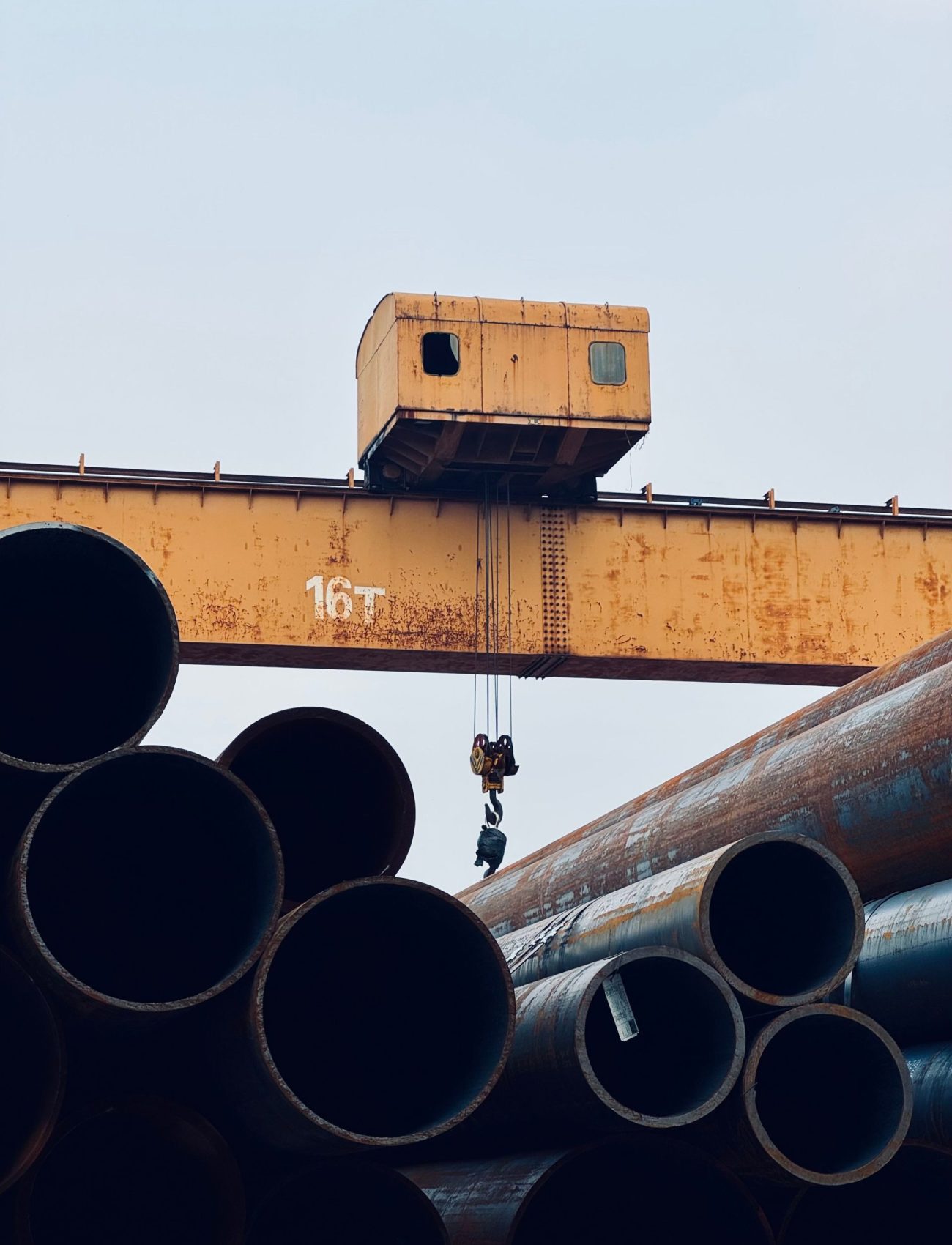 Steel pipes ready for dispatch